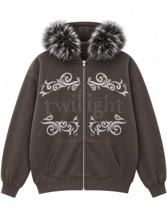 Twilight Fur Zip Hoodie