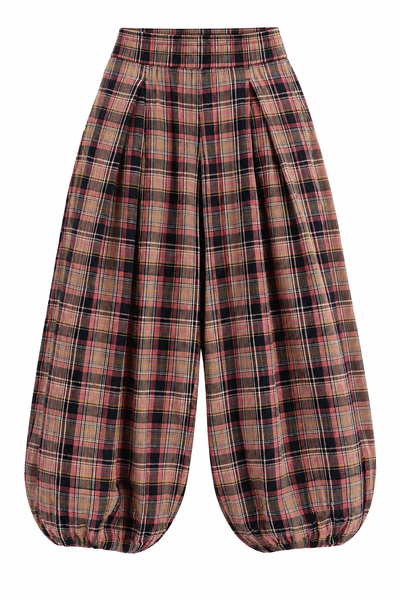 Plaid Balloon Pants